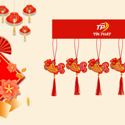 Dây treo 7 màu 8cm chữ Việt - cá