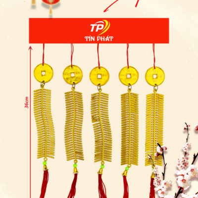 Tràng pháo xi mạ vàng 16cm